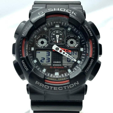 CASIO G-SHOCK GA-100-1  G-Shock Watch Ana-Digi Black Red