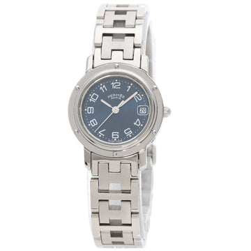 HERMES CL4.210 Clipper Watch Stainless Steel SS Ladies