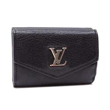 LOUIS VUITTON Tri-fold Wallet Rock Me Line Portefeuille Women's M63921 Noir Compact Black Leather