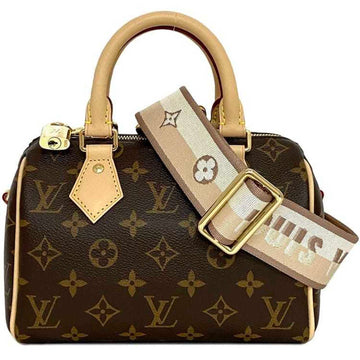 LOUIS VUITTON 2way Speedy 20 Bandouliere Brown M46222 f-20351 Monogram Canvas Tanned Leather IC Tag Reactive  Boston Shoulder