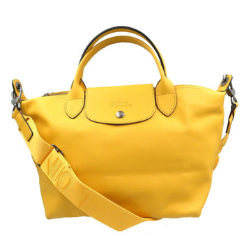 LONGCHAMP Le Pliage Extra S Bag Leather Dark Apricot Orange Shoulder Handbag 0013