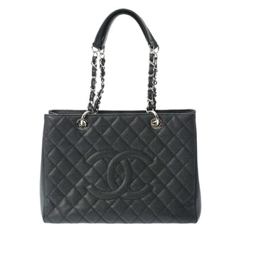 CHANEL GST Grand Tote Black A50995 Women's Caviar Skin Bag