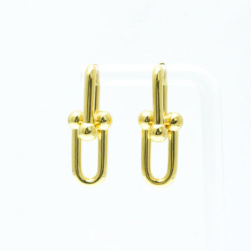 TIFFANY Hardware Link Earrings Large Size No Stone Yellow Gold [18K] Drop Earrings Gold