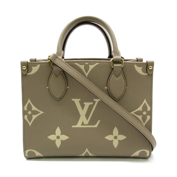 LOUIS VUITTON On the Go PM Beige Tour rail Monogram empreinte leather M45779