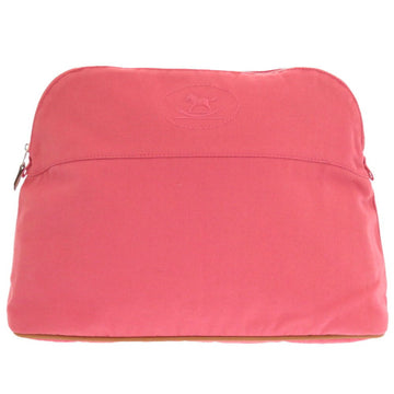 HERMES Bolide Pouch TGM 34 Canvas Pink 0234