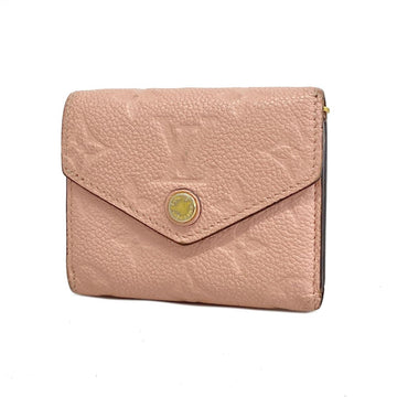 LOUIS VUITTON Tri-fold Wallet Monogram Empreinte Portefeuille Zoe M62936 Rose Poodle Ladies