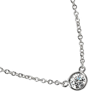 TIFFANY & Co. By the Yard Necklace, Top Width 4.2mm, Pt950 Platinum, Diamond, Approx. 2.47g I122924009