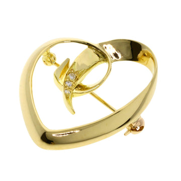 TIFFANY Heart Diamond Brooch, 18K Yellow Gold, Women's, &Co.