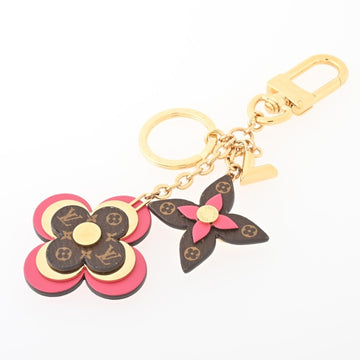 LOUIS VUITTON Blooming Flower Keychain M63084 Monogram Canvas Leather Metal S-155614