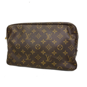 LOUIS VUITTON Pouch Monogram True Toilet 28 M47522 Brown Ladies