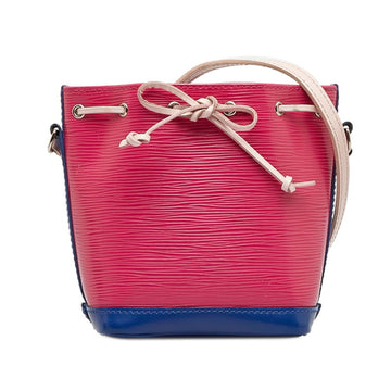 LOUIS VUITTON Epi Nano Noe Shoulder Bag M42502 Hot Pink Blue Leather Women's