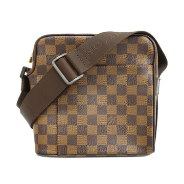 LOUIS VUITTON Shoulder Bag Damier Olaf PM N41442 Ebene Ladies