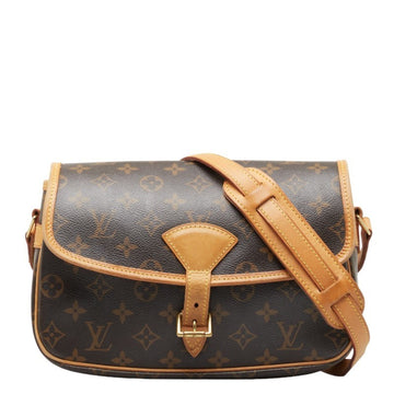 LOUIS VUITTON Monogram Sologne Shoulder Bag M42250 Brown PVC Leather Women's