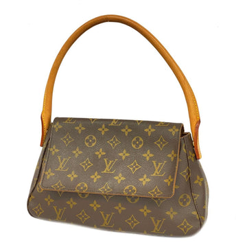 LOUIS VUITTON Shoulder Bag Monogram Looping M51147 Brown Ladies