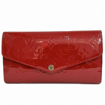 LOUIS VUITTON Vernis Portefeuille Sarah M90208 Cerise Long Wallet for Women