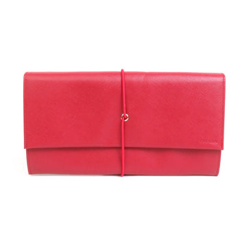 PRADA Organizer Leather/Rubber Red Women's e58612f