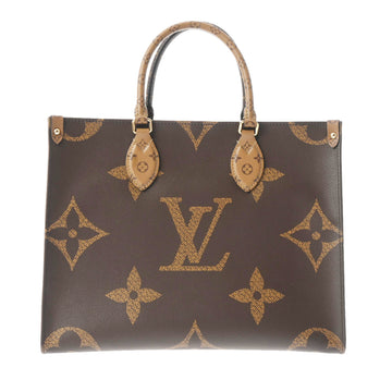 LOUIS VUITTON Monogram Giant On the Go MM Tote Brown M45039 Women's Reverse Canvas Handbag Vuitton Bag