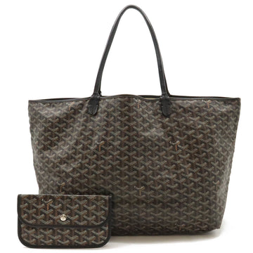 GOYARD Saint Louis GM Tote Bag Large Shoulder PVC Leather Black Brown White