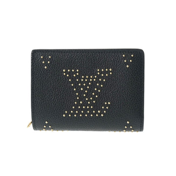 LOUIS VUITTON Portefeuille Studs Black M82902 Women's Calf Leather Bi-fold Wallet