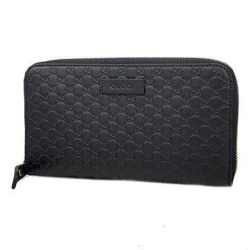 GUCCI long wallet micro sima 449391 leather black ladies