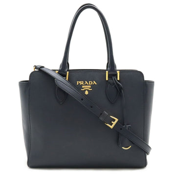 PRADA SAFFIANO handbag shoulder bag Saffiano leather navy 1BA113