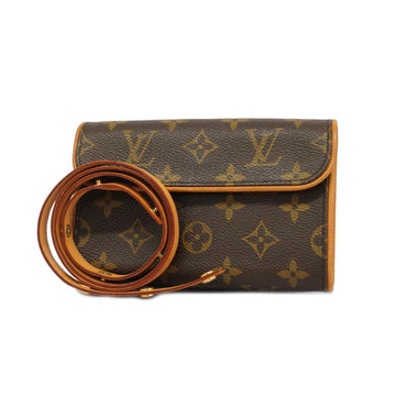 LOUIS VUITTON Waist Bag Monogram Pochette Florentine M51855 Brown Women's