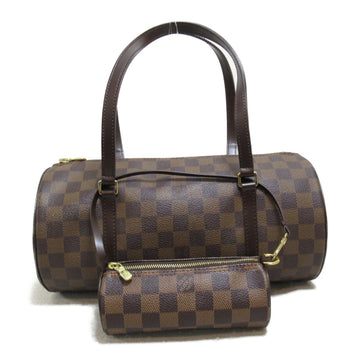 LOUIS VUITTON Papillon 30 Shoulder Bag Brown Ebene Damier PVC coated canvas N51303