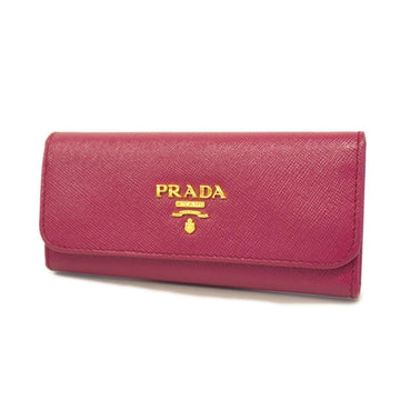 PRADA key case in saffiano leather, pink, for women