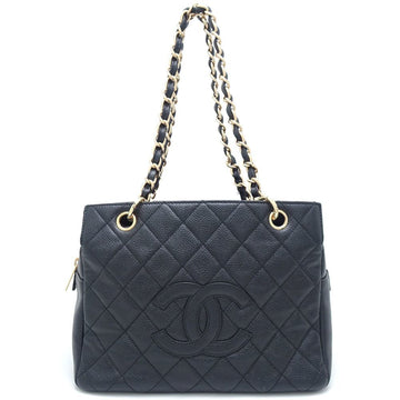 CHANEL Chain Shoulder A18004 Bag Caviar Skin Black 351253