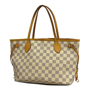 LOUIS VUITTON Tote Bag Damier Azur Neverfull PM N51110 White Ladies