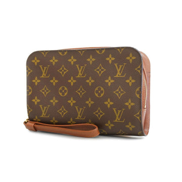 LOUIS VUITTON Clutch Bag Monogram Orsay M51790 Brown Ladies