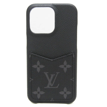 LOUIS VUITTON Taiga Monogram Eclipse Phone Bumper Monogram Eclipse iPhone 13 PRO Bumper M81087