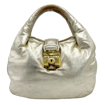 MIU MIU Miu handbag leather gold ladies z1295