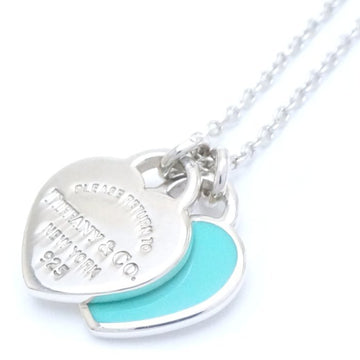 TIFFANY&Co.  Return to Double Heart Tag Necklace Blue Silver 925 291450