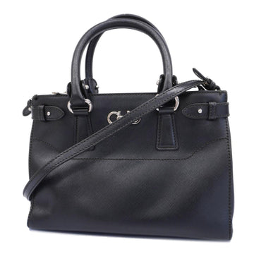 SALVATORE FERRAGAMO Handbag Gancini Leather Black Women's