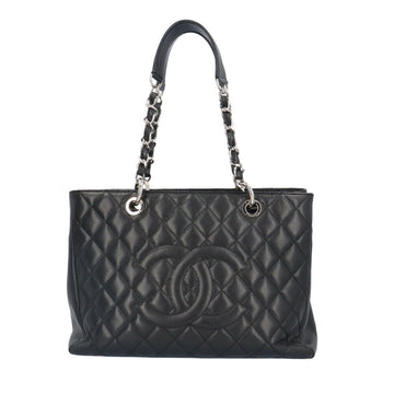 CHANEL GST Tote Coco Mark Bag Caviar Skin A50995 Black Women's Chain Shoulder BRB10010000013240