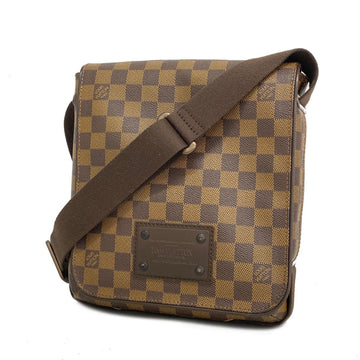 LOUIS VUITTON Shoulder Bag Damier Brooklyn PM N51210 Ebene Men's Women's