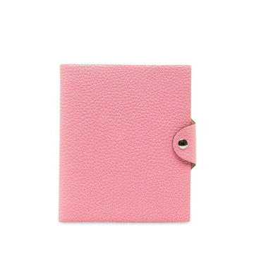 HERMES Ulysse PM 11-hole notebook cover Pink Togo Ladies