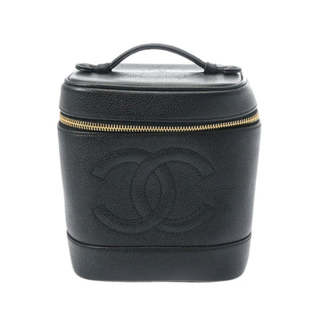 CHANEL Vanity Black - Women's Caviar Skin Handbag