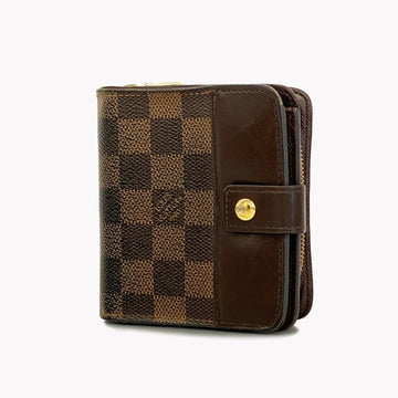 LOUIS VUITTON Wallet Damier Compact Zip N61668 Ebene Men's Women's