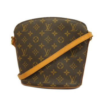 LOUIS VUITTON Shoulder Bag Monogram Drouot M51290 Brown Women's