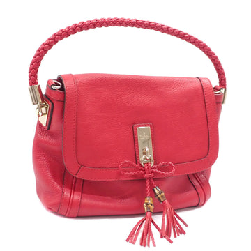 GUCCI Shoulder Bag Women's Red Leather 282301 Bamboo A210862