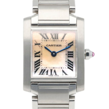 CARTIER Tank Francaise SM Watch, Stainless Steel W5102803, Quartz, Women's, , Overhauled, Shell Dial