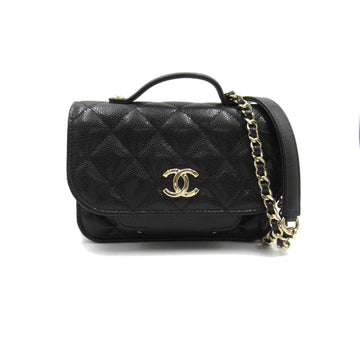 CHANEL Infiniti Mini ChainShoulder Black Caviar Skin [Grained Calf]