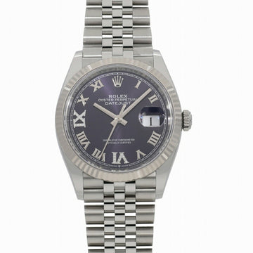 ROLEX Datejust 36 126234 Aubergine x 9P Star/IX Diamond Men's Watch