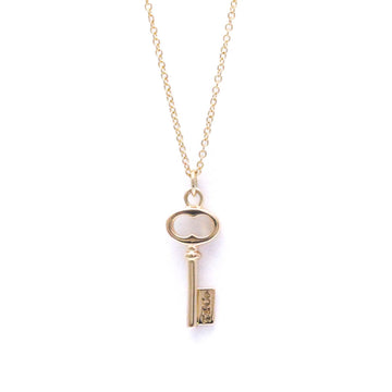 TIFFANY Keys Vintage Oval Key Mini Pink Gold [18K] No Stone Women,Men Fashion Pendant Necklace [Pink Gold]
