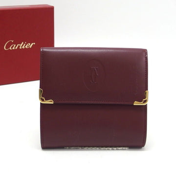 CARTIER Must de Line Bi-fold Wallet Bordeaux