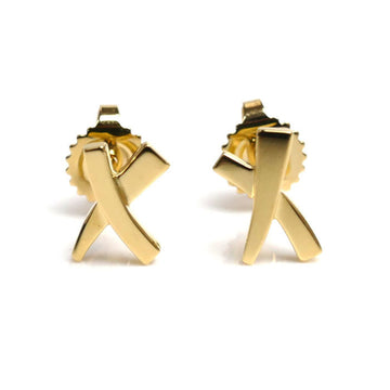 TIFFANY&Co.  K18YG Yellow Gold X Kiss Earrings 1.5g for Women