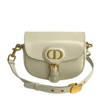 CHRISTIAN DIOR Bobby Small CD Hardware Boxcalf Leather Shoulder Bag White 10920 462k241310920