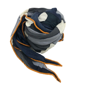 HERMES Losange GM Scarf Muffler Navy Women's